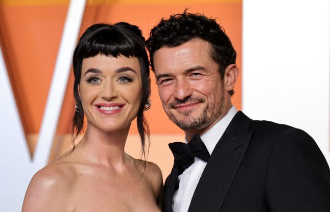 Katy Perry in Orlando Bloom attend the 2025 Vanity Fair Oscar Party