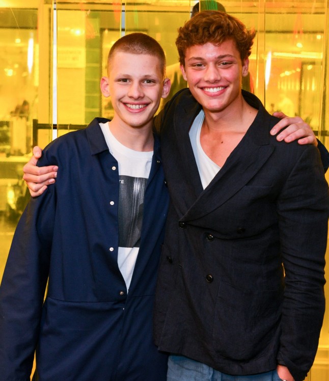 LONDON, ENGLAND - MAY 11: Freddy Brazier and Bobby Brazier attend the Champion x Percival collaboration launch party on May 11, 2022 in London, England. (Photo by David M. Benett/Dave Benett/Getty Images for Percival)