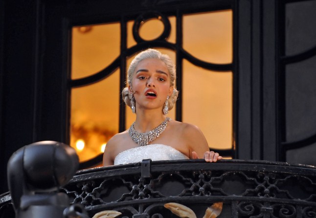 Picture shows:Rachel Zegler starring as Evita is seen singing on the balcony at the London Palladium Theatre on Saturday night at the start of the 12 week limited season show. Picture Kerry Davies 14/06/2025