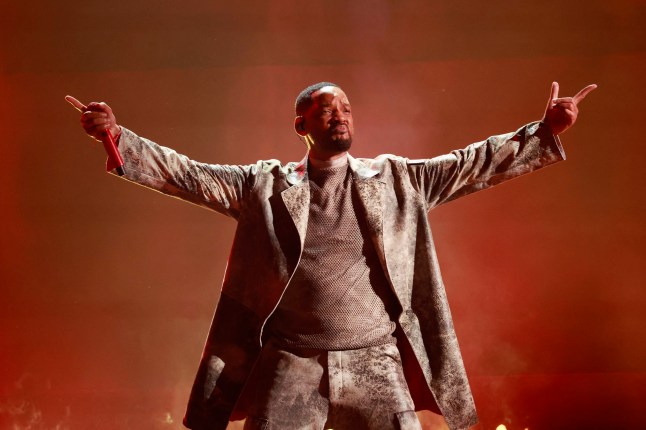 US actor and rapper Will Smith performs on stage during the 2024 BET Awards at the Peacock theatre in Los Angeles, June 30, 2024. (Photo by Michael TRAN / AFP) (Photo by MICHAEL TRAN/AFP via Getty Images)