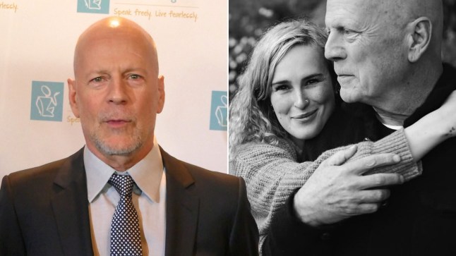 Bruce Willis and with his daughter Rumer.