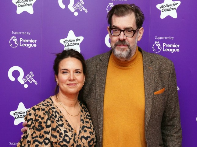 Richard Osman with his wife Ingrid Oliver arriving for the Ultimate News Quiz charity fundraiser at the Grand Connaught Rooms in London. Celebrities will battle it out for the title of champions, in aid of Action For Children. Picture date: Thursday February 29, 2024. PA Photo. Photo credit should read: Ian West/PA Wire