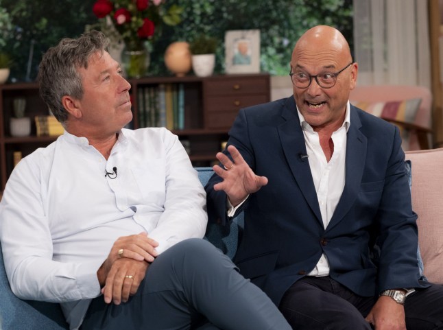 Editorial use only Mandatory Credit: Photo by Ken McKay/ITV/REX/Shutterstock (14071956ar) John Torode, Gregg Wallace 'This Morning' TV show, London, UK - 29 Aug 2023