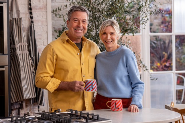Editorial use only Mandatory Credit: Photo by ITV/Geraint Warrington/Shutterstock (15385651d) John Torode and Lisa Faulkner 'John and Lisa's Weekend Kitchen' TV Show, Series 10 UK - Jul 2025 John And Lisa's Weekend Kitchen, is a British ITV Saturday morning cookery series with John Torode and Lisa Faulkner, who cook together sharing their unique tips, neat techniques and tricks and inspiring ideas for anyone who wants to cook.