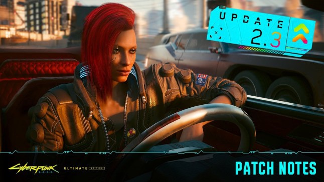 Cyberpunk 2077 main character V driving a car