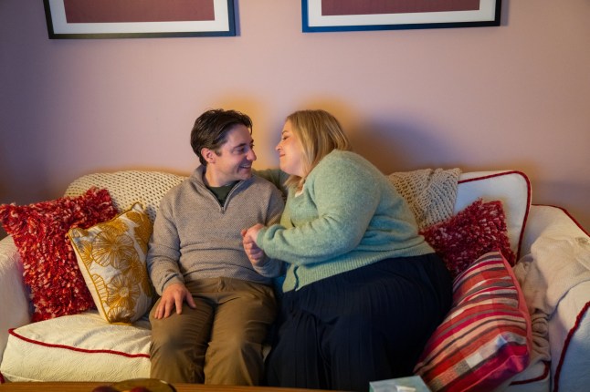 Harriet Webb and Ryan Sampson as Glenn and Kirsty in Mr Bigstuff