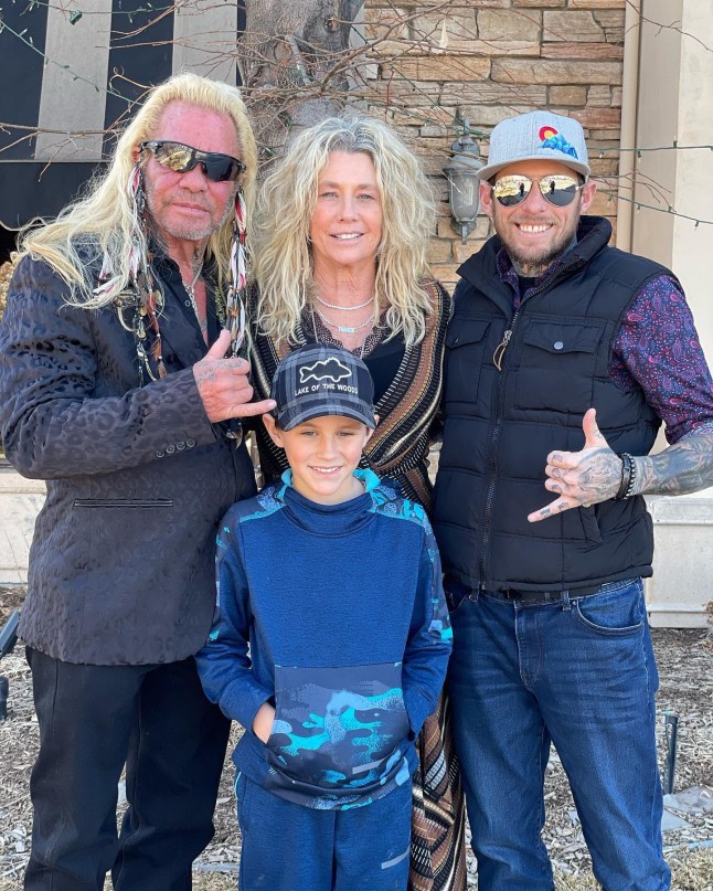 Dog the Bounty Hunter, wife Franie, son Gregory Zecca and his son Anthony Zecca in this picture from Instagram
