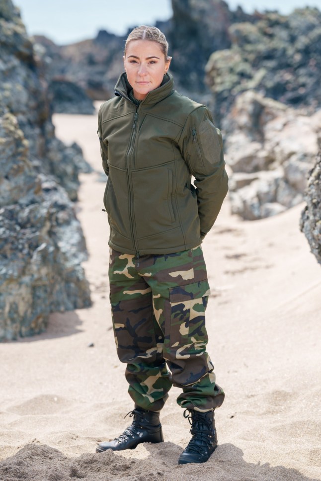 Celebrity SAS: Who Dares Wins S7 Pictured: Standing shot of Lucy Spraggan on beach