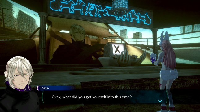 No Sleep for Kaname Date Iris communicating with Date through a large monitor