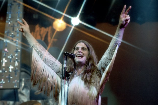 Singer Ozzy Osbourne of the British heavy metal band Black Sabbath performs in 1974 in Los Angeles, California. (Photo by Michael Ochs Archives/Getty Images)