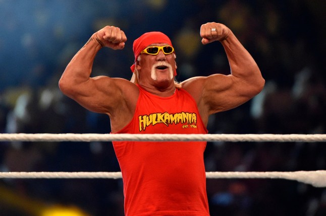 (FILES) Wrestling legend Hulk Hogan greets the crowd during the World Wrestling Entertainment (WWE) Crown Jewel pay-per-view at the King Saud University Stadium in Riyadh on November 2, 2018. Hulk Hogan, the iconic face of professional wrestling in the 1980s who parlayed his prowess in the ring into an acting career, has died at the age of 71, US media reported on July 24, 2025. Hogan -- known for his towering 6'7" (two-meter) physique, bandana and distinctive blond handlebar mustache -- died at his home in Florida, NBC News reported, citing his manager Chris Volo. TMZ also reported the news, citing unnamed sources. (Photo by Fayez Nureldine / AFP) (Photo by FAYEZ NURELDINE/AFP via Getty Images)