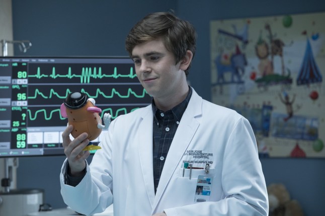 Editorial use only. No book cover usage. Mandatory Credit: Photo by Jack Rowand/Sony/Kobal/Shutterstock (9264068ao) Freddie Highmore "The Good Doctor" (Season 1) TV Series - 2017