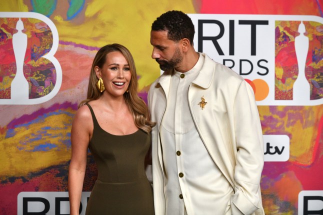 LONDON, ENGLAND - MARCH 02: (EDITORIAL USE ONLY. NO PUBLICATIONS DEVOTED EXCLUSIVELY TO THE ARTIST) Kate Ferdinand and Rio Ferdinand attend the BRIT Awards 2024 at The O2 Arena on March 02, 2024 in London, England. (Photo by Jim Dyson/Redferns)