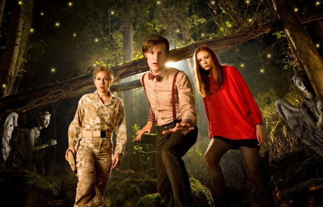 Television Programme: Doctor Who. With River Song (ALEX KINGSTON), The Doctor (MATT SMITH) and Amy Pond (KAREN GILLAN). BBC ONE Saturday 1st May 2010