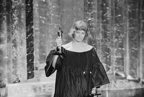 Vanessa Redgrave Holding Academy Award
