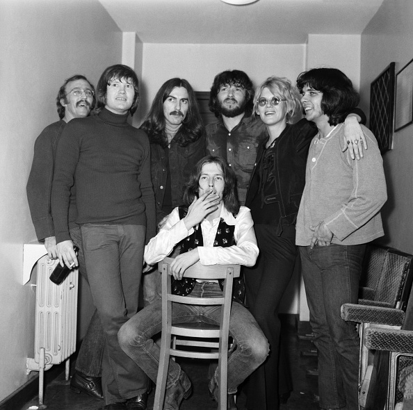 Beatle George Harrison with Pop group Delaney and Bonny and the friends.