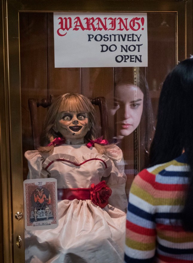 Editorial use only. No book cover usage. Mandatory Credit: Photo by Atomic Monster/Warner Bros/Kobal/REX/Shutterstock (10327762e) Katie Sarifeas as Daniela Rios 'Annabelle Comes Home' Film - 2019 While babysitting the daughter of Ed and Lorraine Warren, a teenager and her friend unknowingly awaken an evil spirit trapped in a doll.