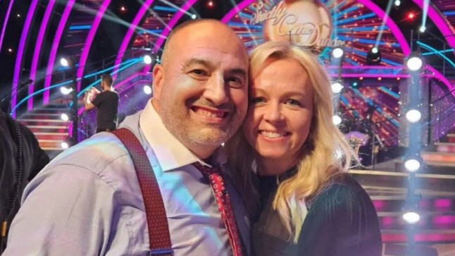 Wynne Evans and fiance Liz Brookes