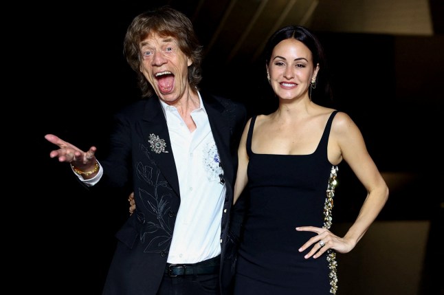 Mick Jagger and Melanie Hamrick attend "The Prelude to the Olympics", an event dedicated to fashion and sports at the Louis Vuitton Foundation, on the eve of the opening ceremony of the Paris 2024 Olympics, in Paris, France, July 25, 2024. REUTERS/Stephanie Lecocq