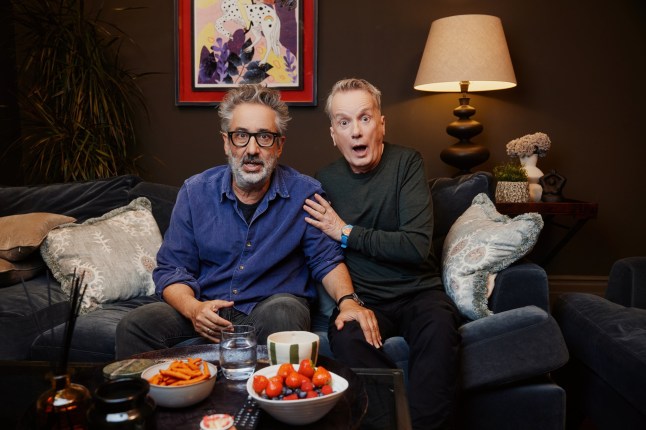 Pictured: (L-R) David Baddiel and Frank Skinner