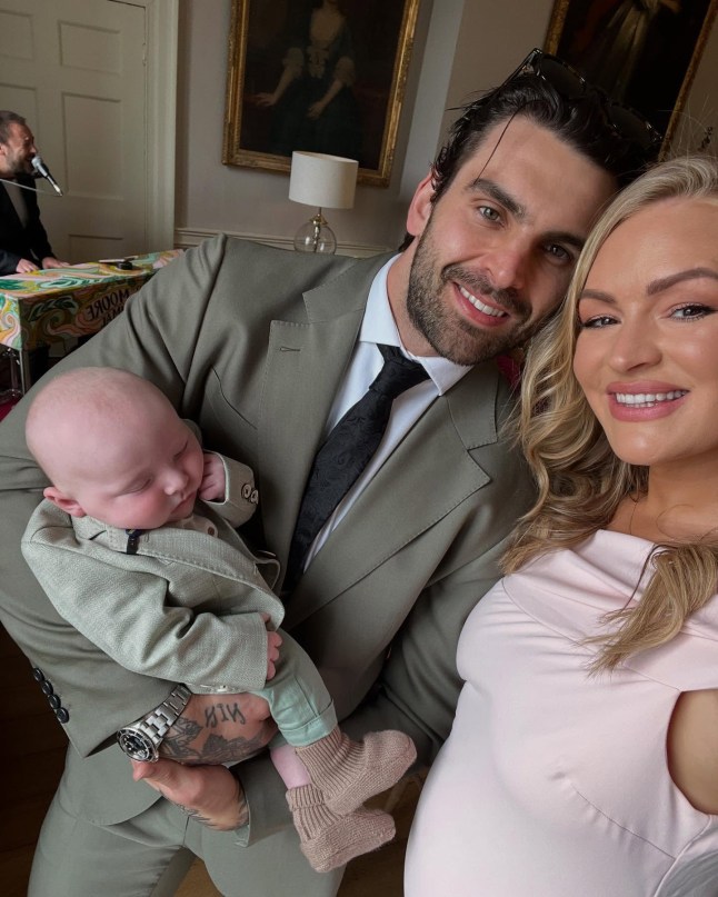 Adam Collard and Laura Woods with their son Leo