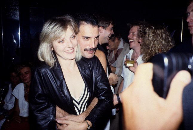 **IMAGE OUTSIDE OF SUBSCRIPTION DEAL, FEES APPLY, PLEASE CONTACT YOUR ACCOUNT MANAGER** Mandatory Credit: Photo by Alan Davidson/REX/Shutterstock (7544066d) Freddie Mercury's 38th Birthday Party After His Wembley Arena Concert Freddie Mercury and Mary Austin Pose For Photographs Freddie Mercury's 38th Birthday - 05 Sep 1985