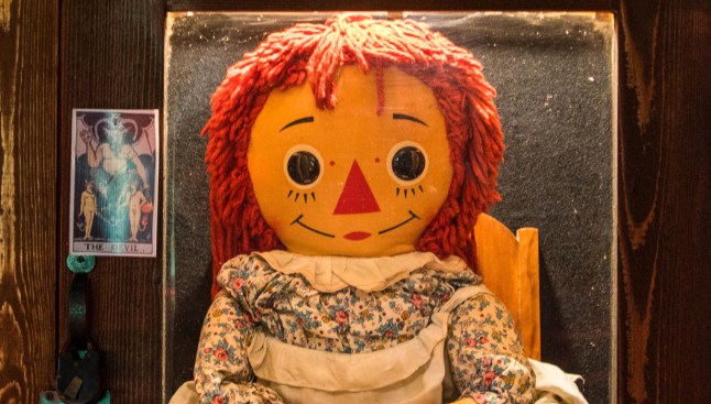W977TF The Real Annabelle Doll that is located in the Warren's Occult Museum in Monroe Connecticut. This is the doll that all 3 Annabelle Movies are based on