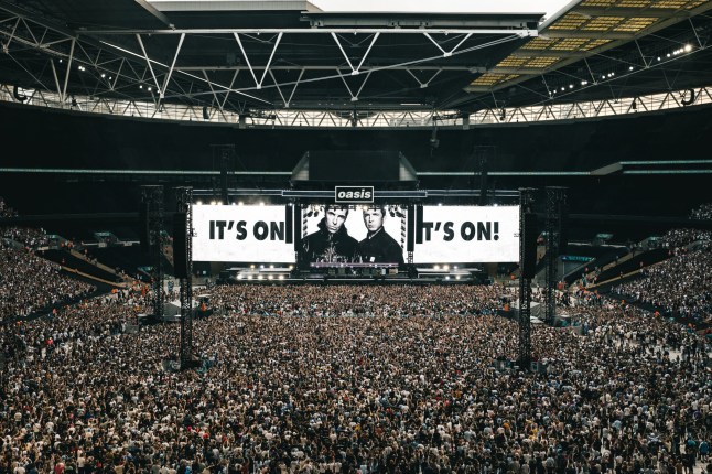 Photographs of Oasis Live '25 at Wembley Stadium 25th July 2025