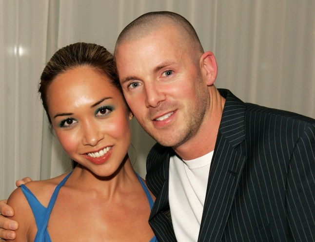 LONDON - AUGUST 07: Singer Myleene Klass and her boyfriend Graham Quinn attend the aftershow party following the UK Premiere of "The Island," at Sanderson Hotel on August 7, 2005 in London, England. (Photo by Dave Hogan/Getty Images)
