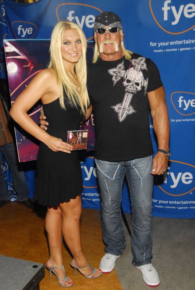 Brooke Hogan and Hulk Hogan during Brooke Hogan Signs Her New CD "Undiscovered" - October 24, 2006 at FYE in New York City, New York, United States. (Photo by Carley Margolis/FilmMagic)