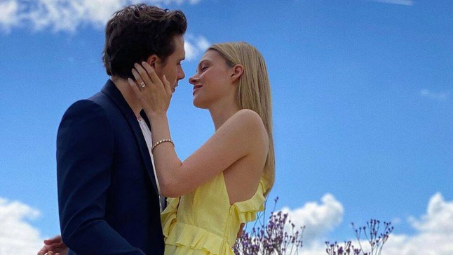 Image posted on Instagram announcing engagement of Brooklyn Beckham and Nicola Peltz