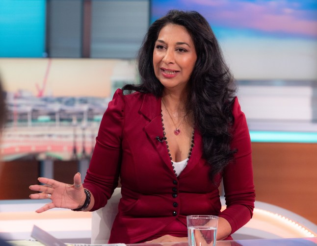 Editorial use only Mandatory Credit: Photo by Ken McKay/ITV/Shutterstock (15426520c) Sarah Shafi 'Good Morning Britain' TV show, London, UK - 04 Aug 2025