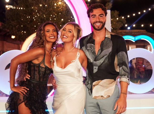 Sammy Root and Jess Harding are crowned winners of Love Island with Maya Jama