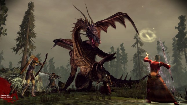 Dragon Age: Origins screenshot of a dragon