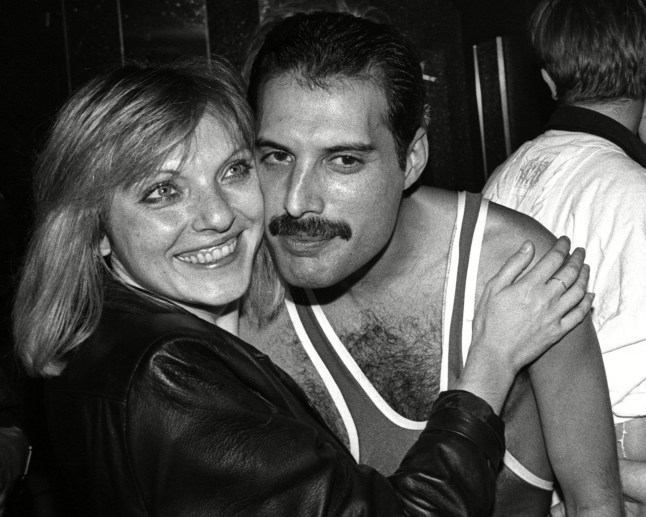 Mandatory Credit: Photo by Alan Davidson/REX/Shutterstock (7544068f) Freddie Mercury's 38th Birthday Party at Club Xenon After Queen's London Leg of 'The Works' European Tour at Wembley Arena Mary Austin and Freddie Mercury Freddie Mercury's 38th Birthday Party at Club Xenon After Queen's London Leg of 'The Works' European Tour at Wembley Arena - 05 Sep 1984
